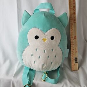 Squishmallows Winston The Owl Plush Backpack Teal Blue Bioworld Bag 12 Inch